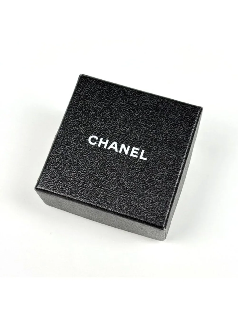 Chanel CC Logo Rhinestone Necklace Silver Plated